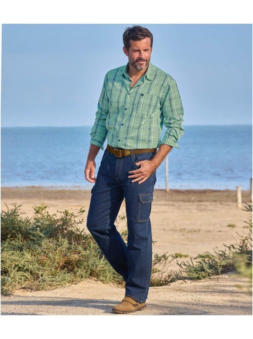 Jean Regular Cargo Taille Semi-Elastiquée   - ATLAS FOR MEN - Kiabi