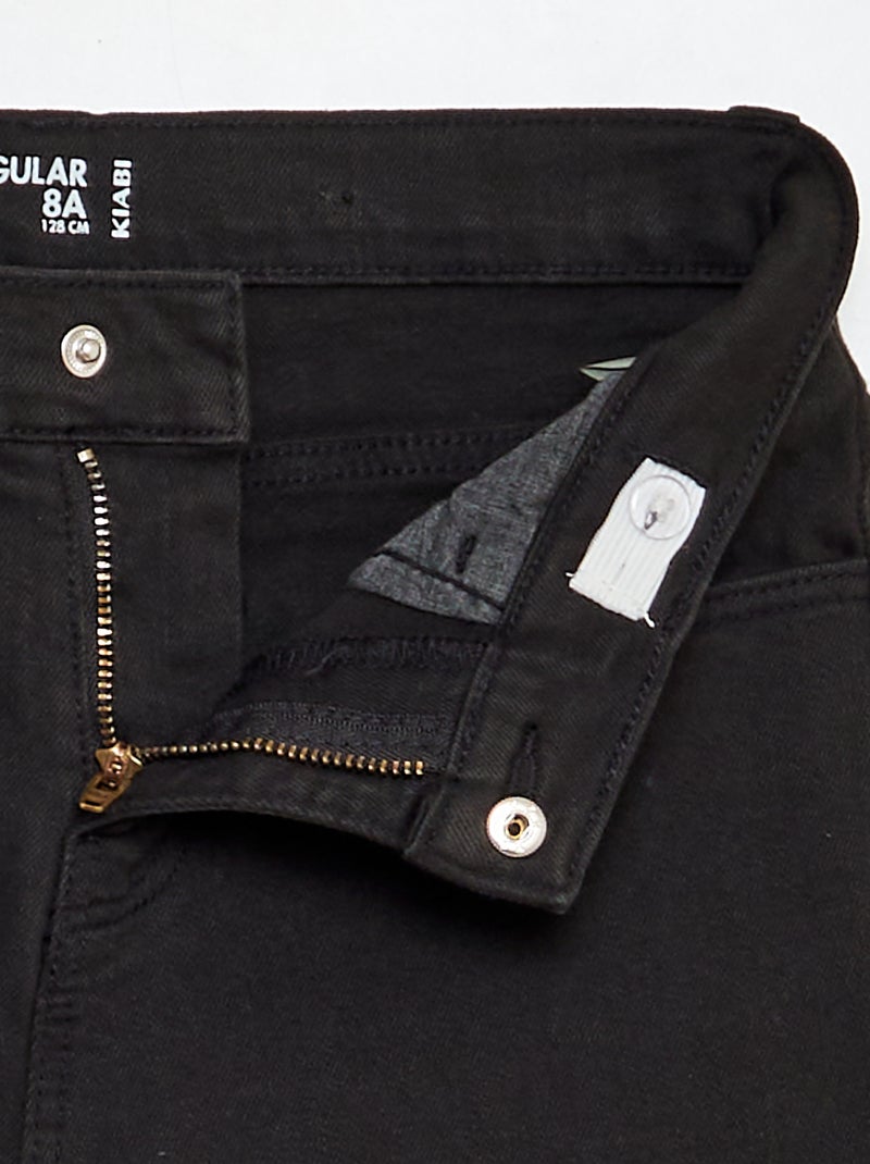 Jean regular coupe droite noir - Kiabi