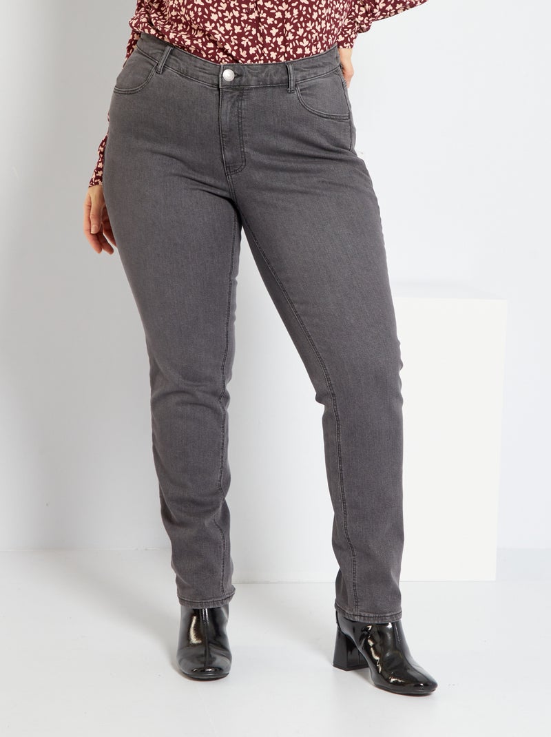 Jean regular stretch - 30L Gris - Kiabi