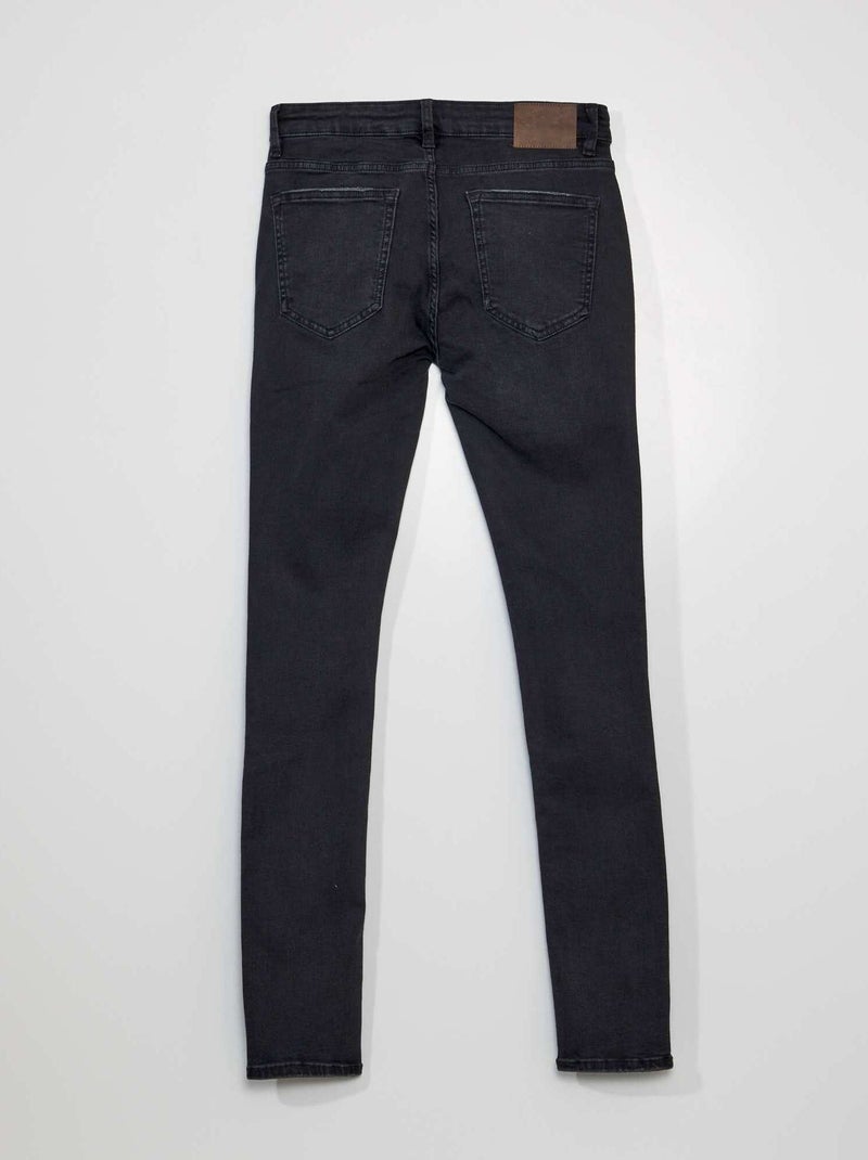 Jean skinny - L34 Noir délavé - Kiabi