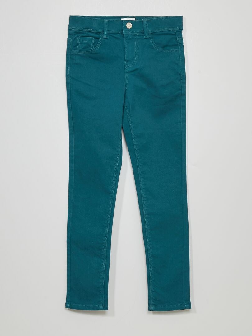 Jean skinny 5 poches vert - Kiabi