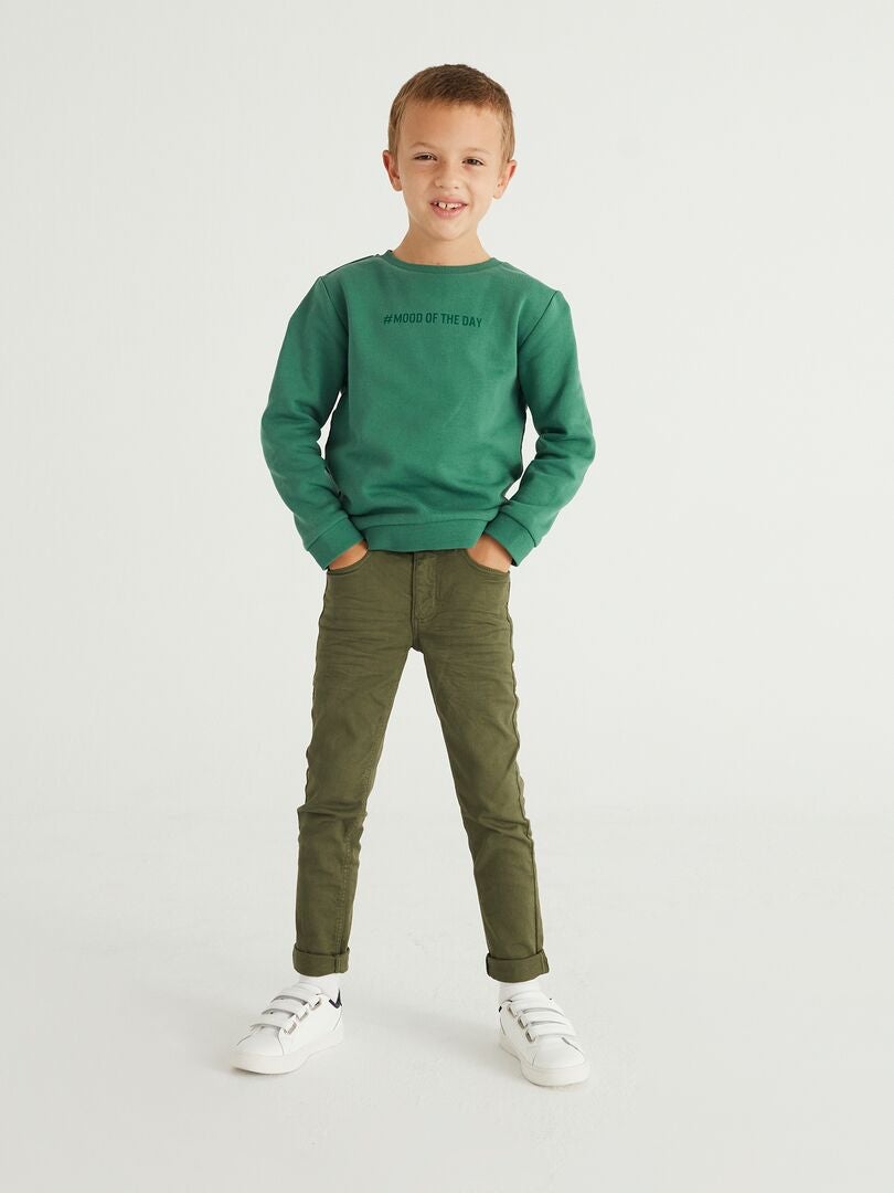 Pantalon garçon taille ajustable par bouton à l' intérieur - Kiabi - 9 ans