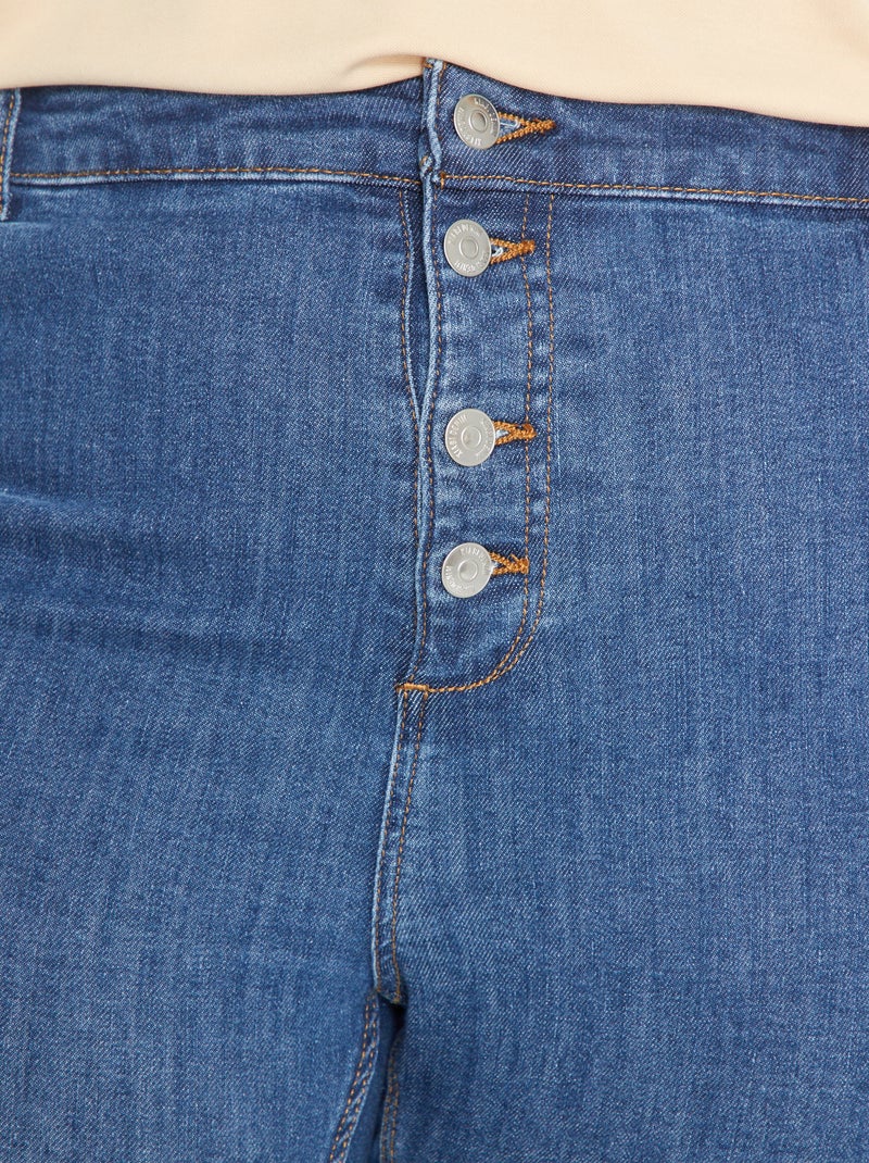 Jean skinny à taille haute - L32 Bleu - Kiabi
