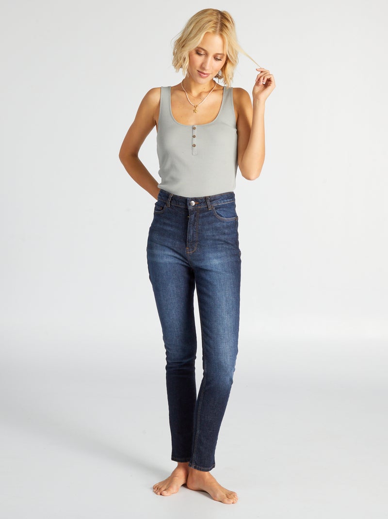 Jean skinny à taille haute - L32 Brut - Kiabi