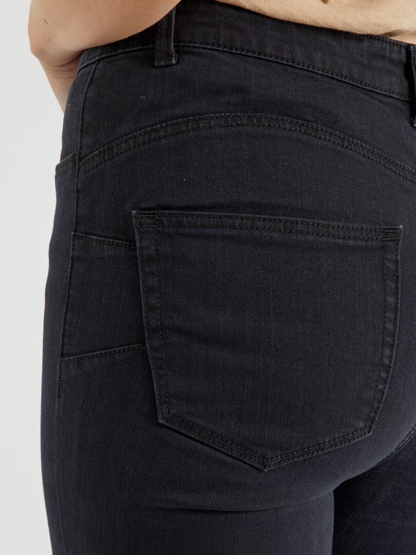 Jean skinny à taille très haute - L32 Noir - Kiabi