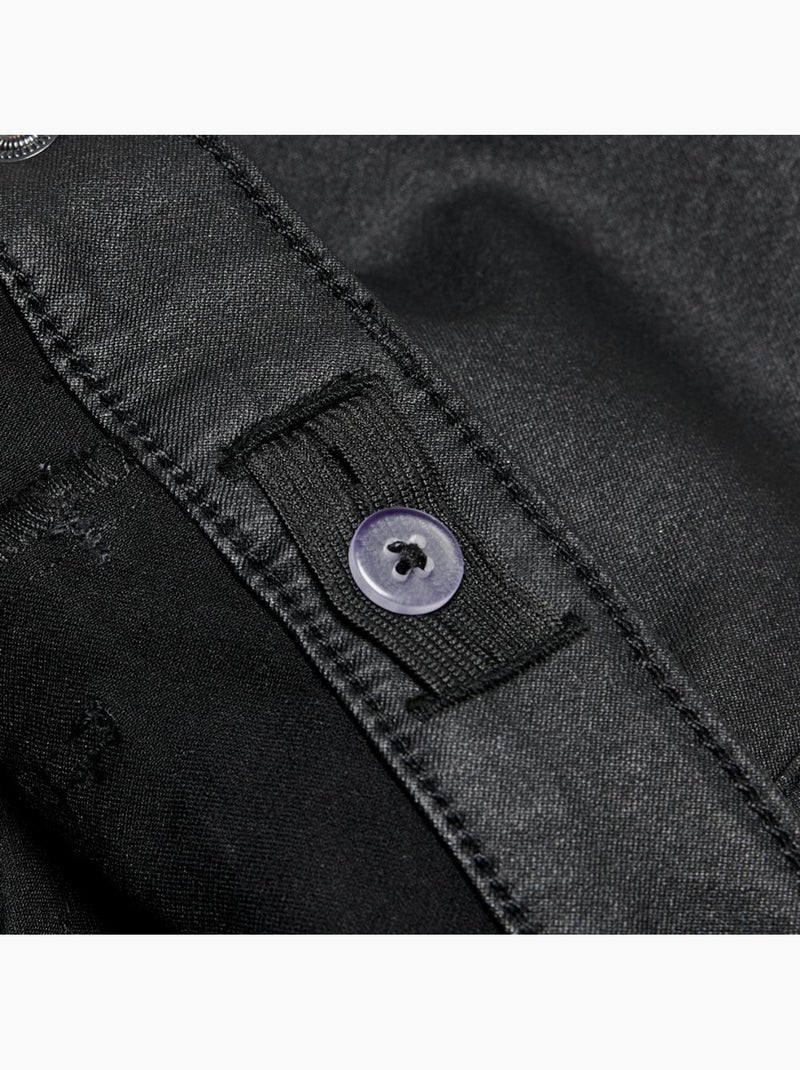 Jean Skinny Fille Coated Pim Noir - Kiabi