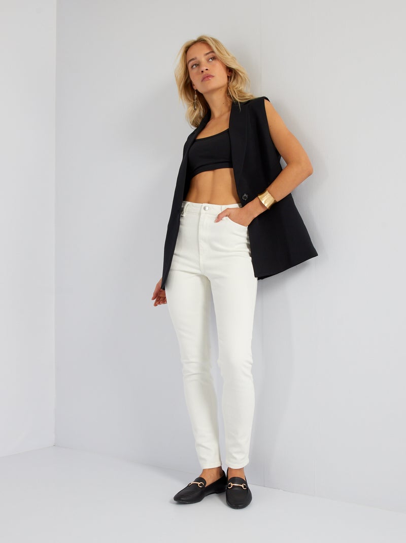 Jean skinny push-up - L30 Blanc - Kiabi