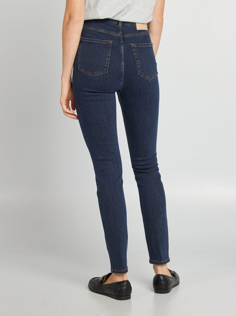 Jean skinny taille haute Bleu - Kiabi