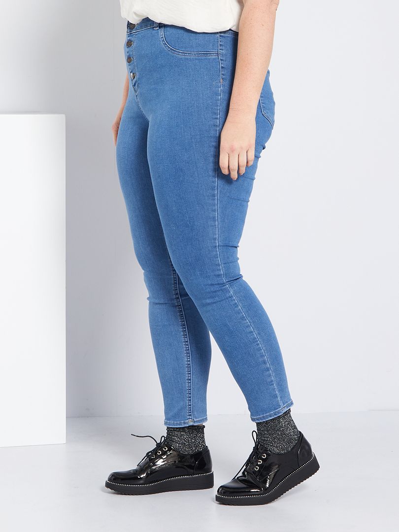 Jean Skinny Taille Haute Bleu Clair Kiabi