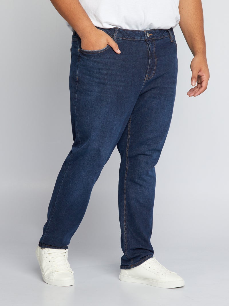 Jean slim à 5 poches - L34 Bleu brut - Kiabi
