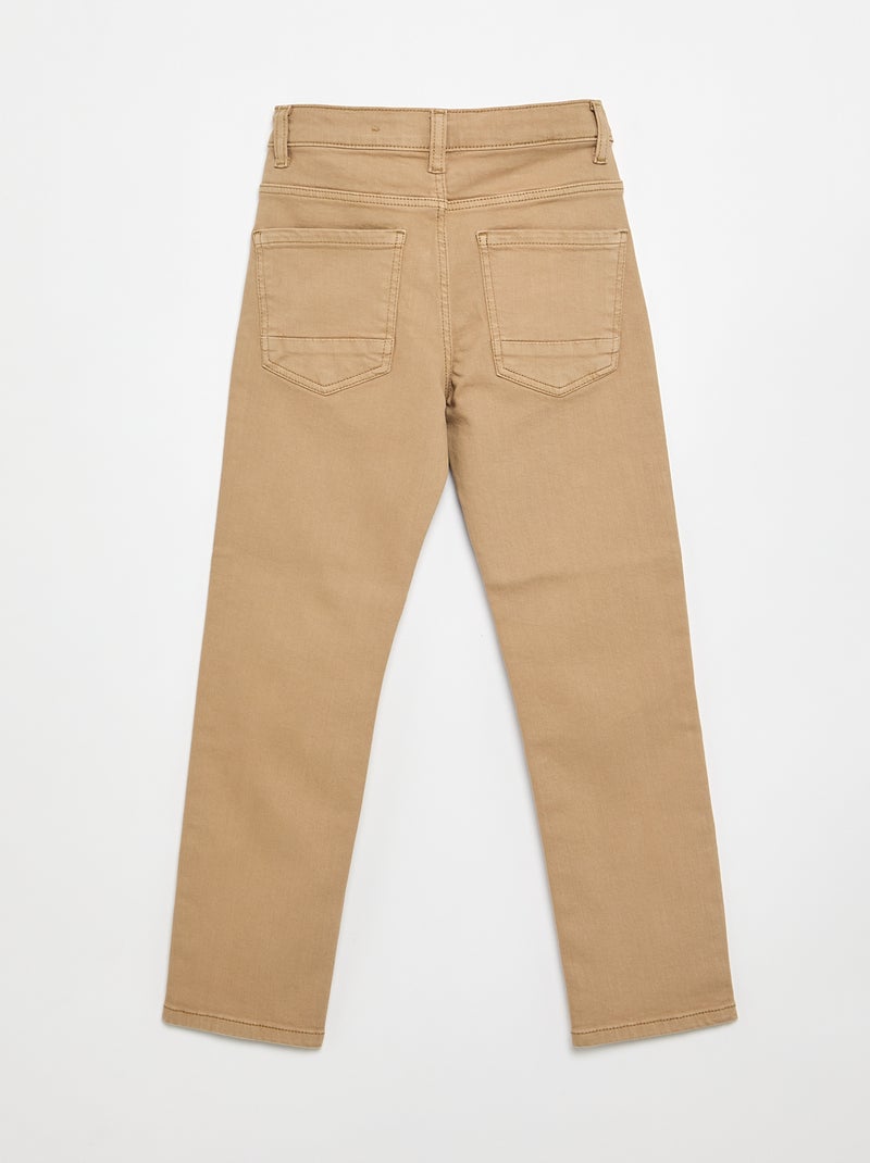 Jean slim à 5 poches Beige - Kiabi
