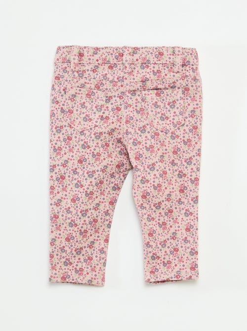 Jean slim à motif floral - Kiabi