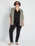 Jean slim à taille haute - L34 Noir - Kiabi