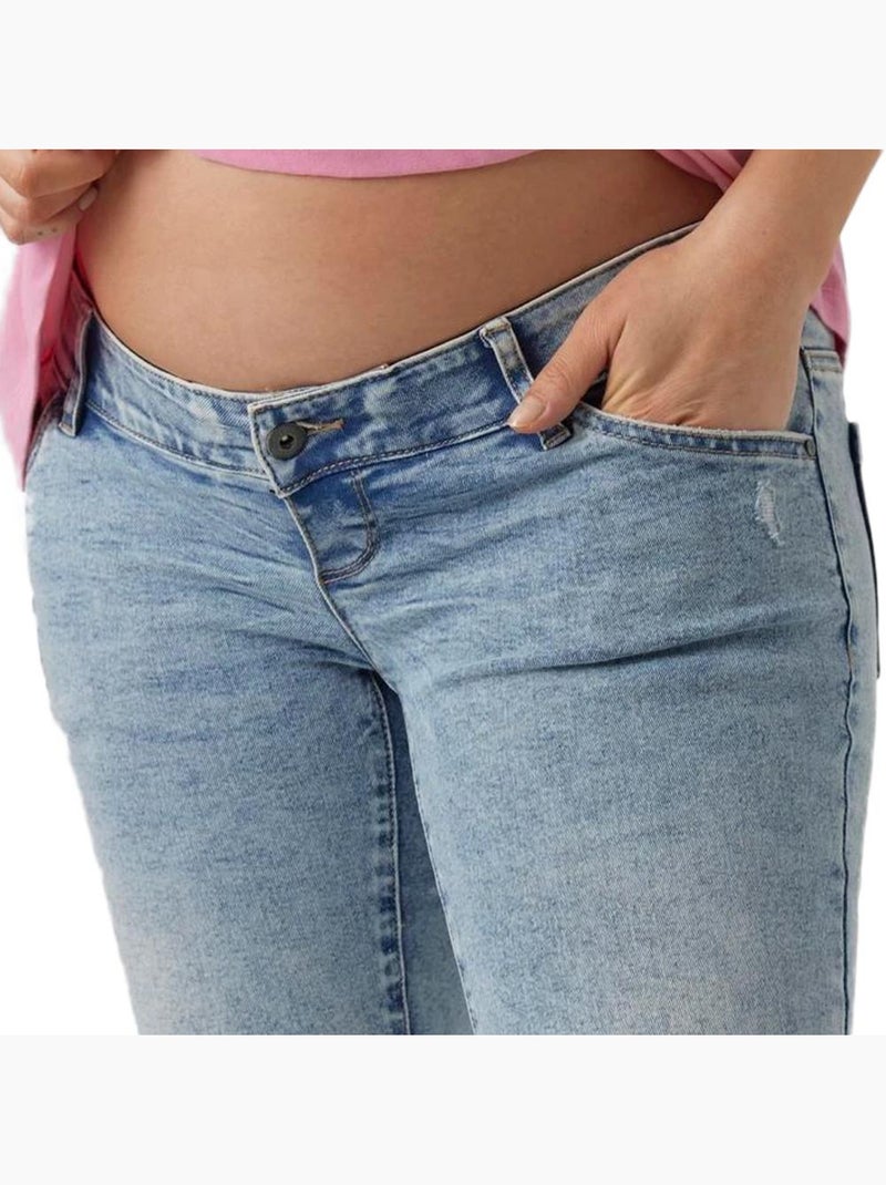 Jean Slim Femme Mamalicious Bleu - Kiabi