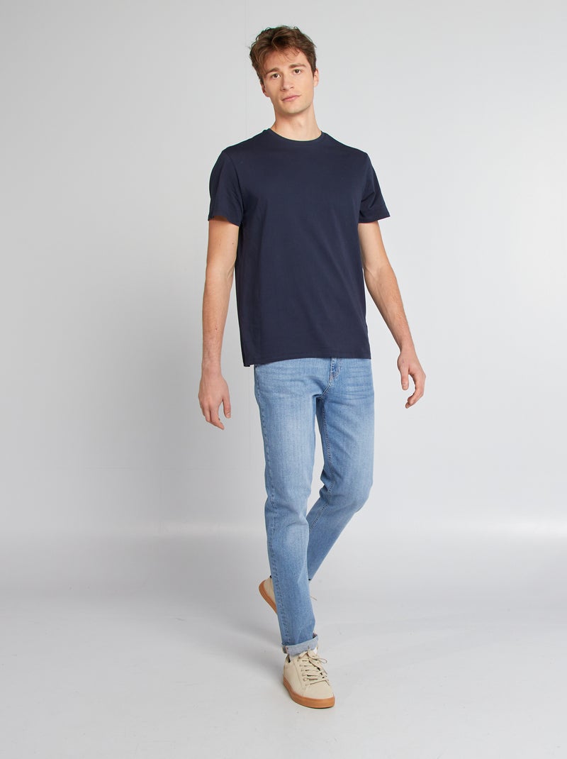 Jean slim fit en coton stretch - L38 BLEU - Kiabi