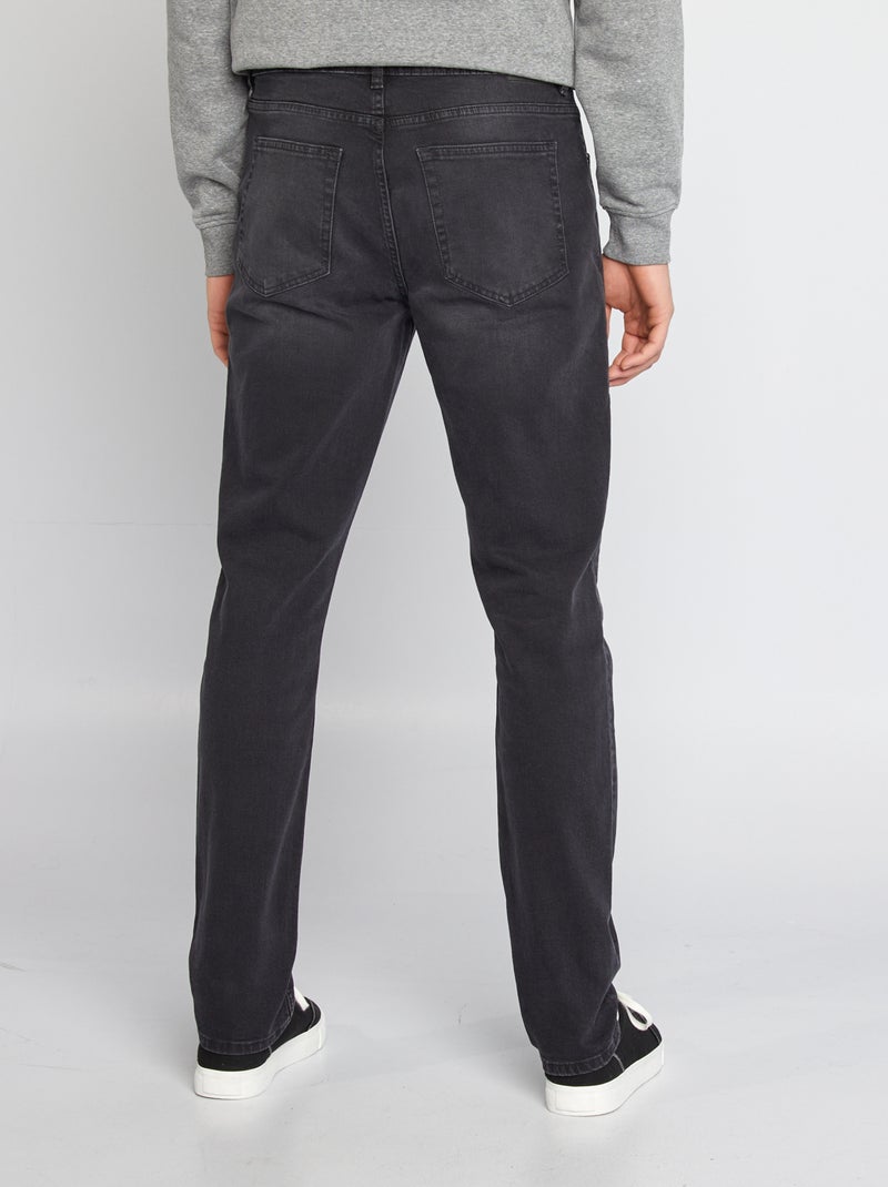 Jean slim fit en coton stretch - L38 Gris foncé - Kiabi