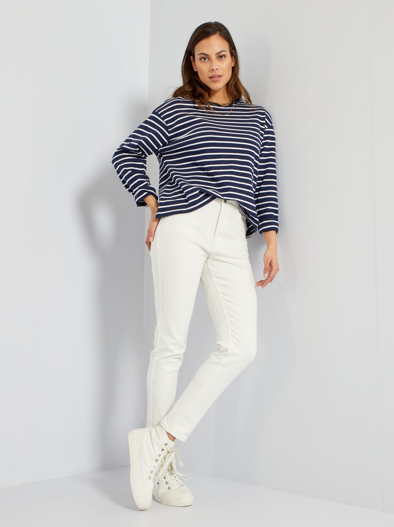 Jean slim stretch - 30L Blanc - Kiabi