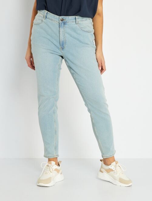 Jean bleu clair on sale femme pas cher