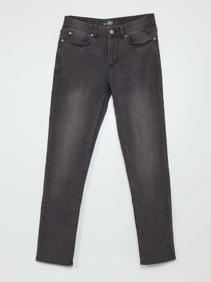 Jean slim stretch L32 Gris foncé - Kiabi