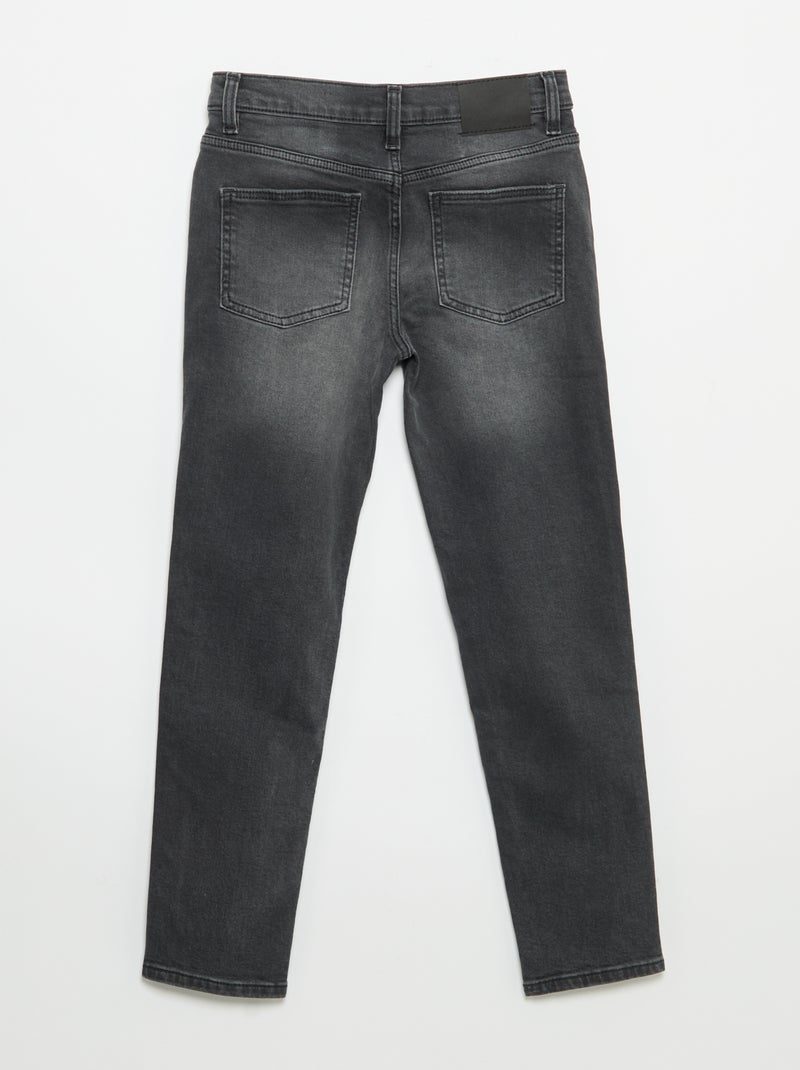 Jean slim taille ajustable Noir - Kiabi