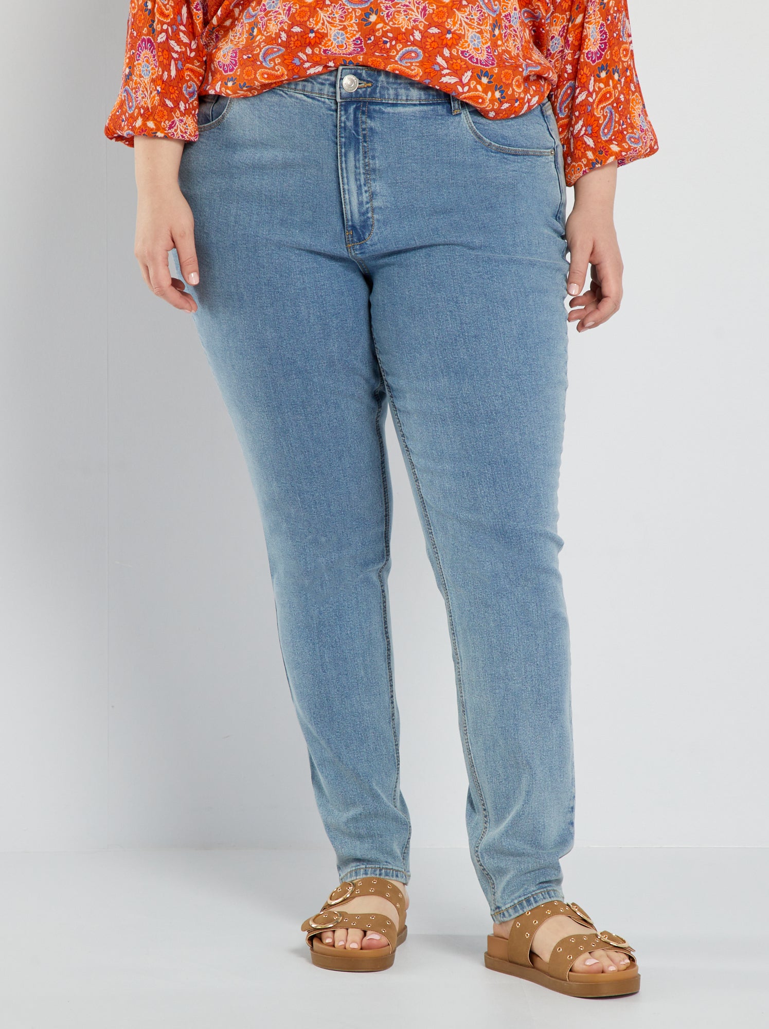 Jean slim taille haute pas cher best sale