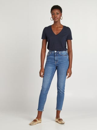 Jean slim taille haute