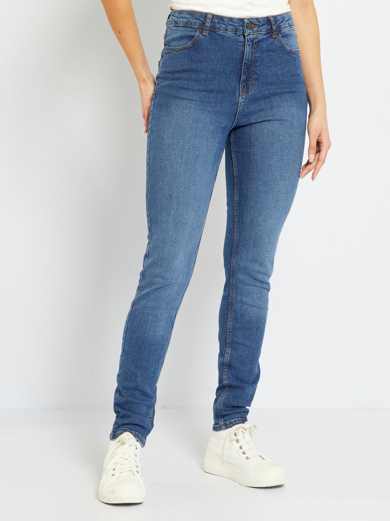 Jean slim taille haute L32 Stone - Kiabi