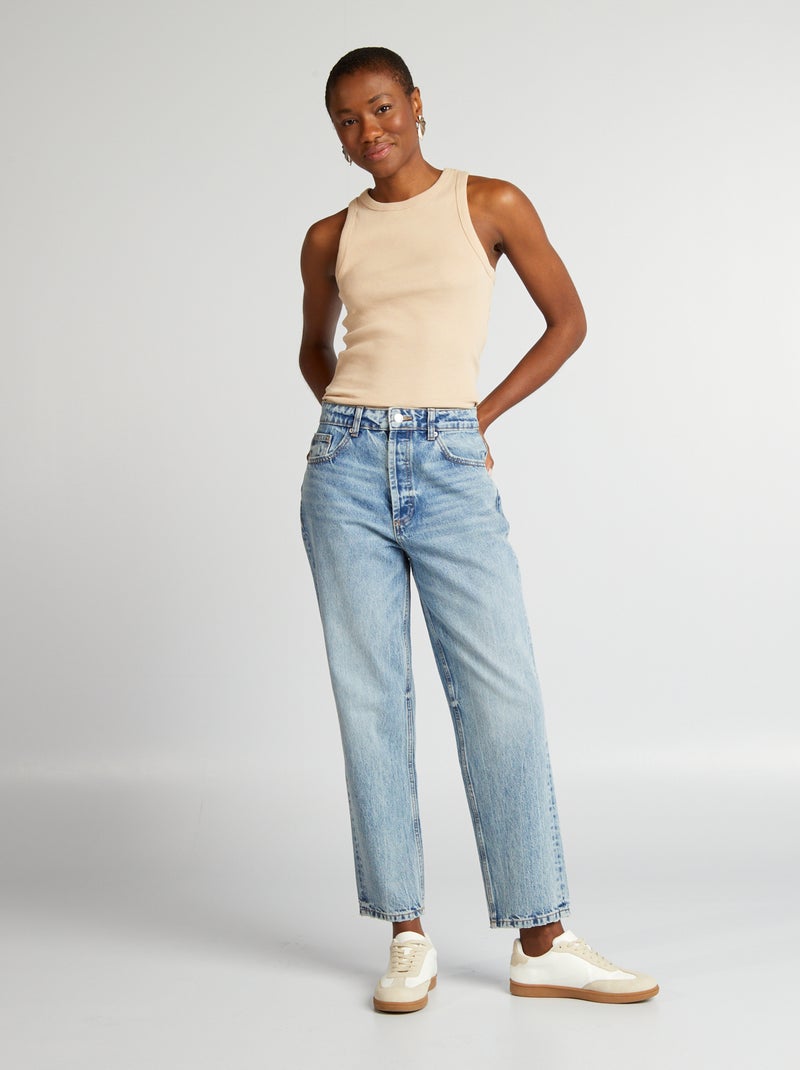Jean straight Bleu clair - Kiabi