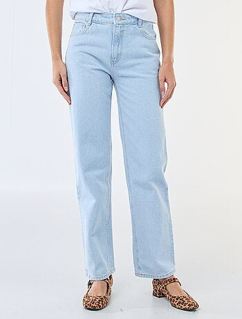 Jean straight denim en coton