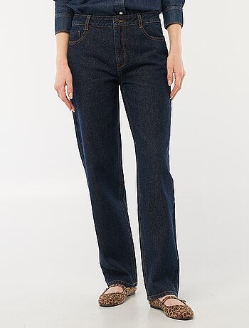 Jean straight denim en coton