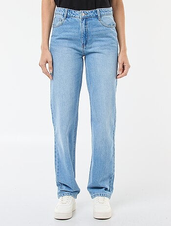 Jean straight denim en coton
