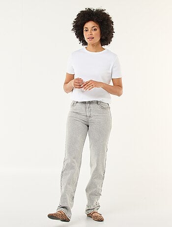 Jean straight denim en coton