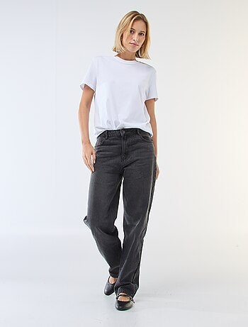 Jean straight denim en coton
