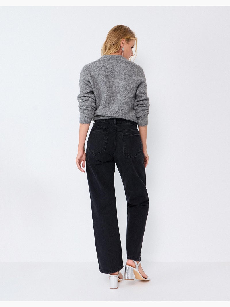 Jean straight, mo fashion Noir - Kiabi