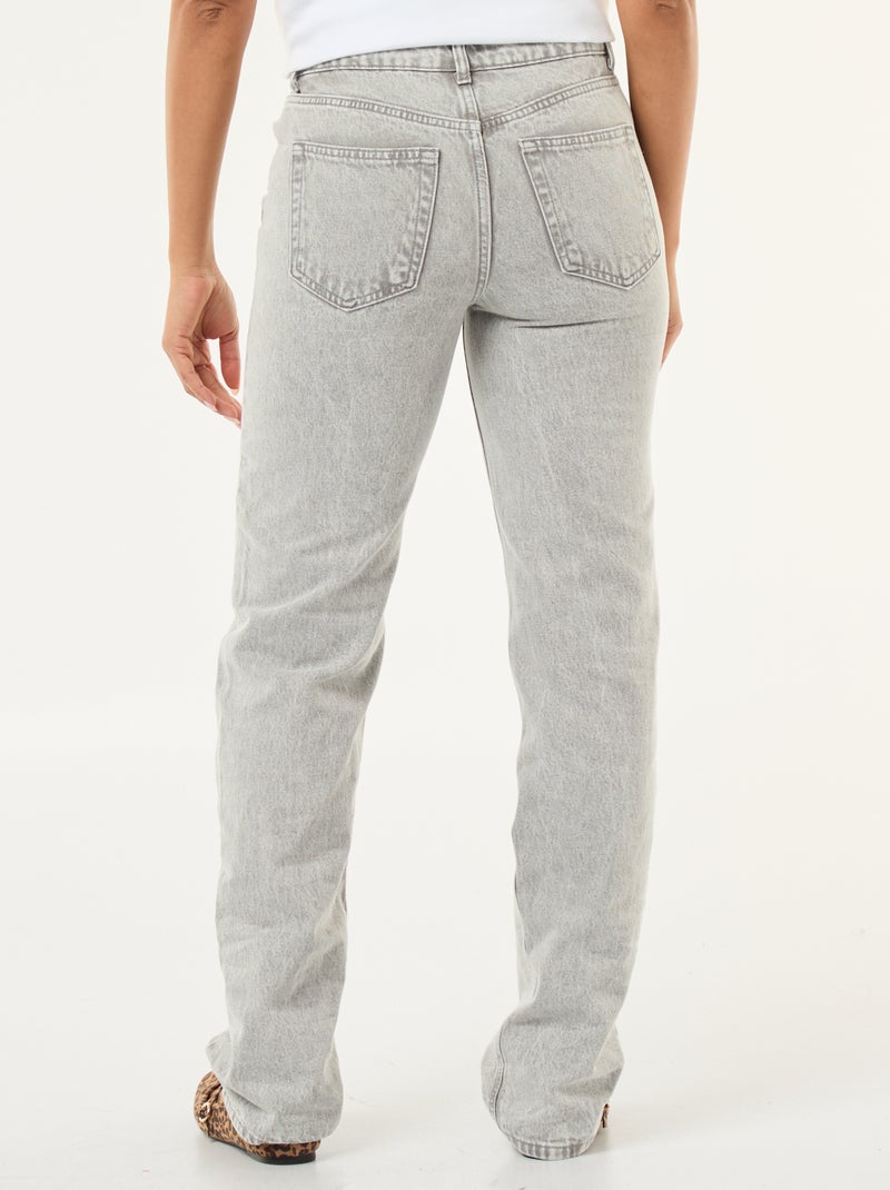 Jean straight regular fit  - L28 Gris - Kiabi