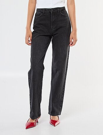 Jean straight taille haute