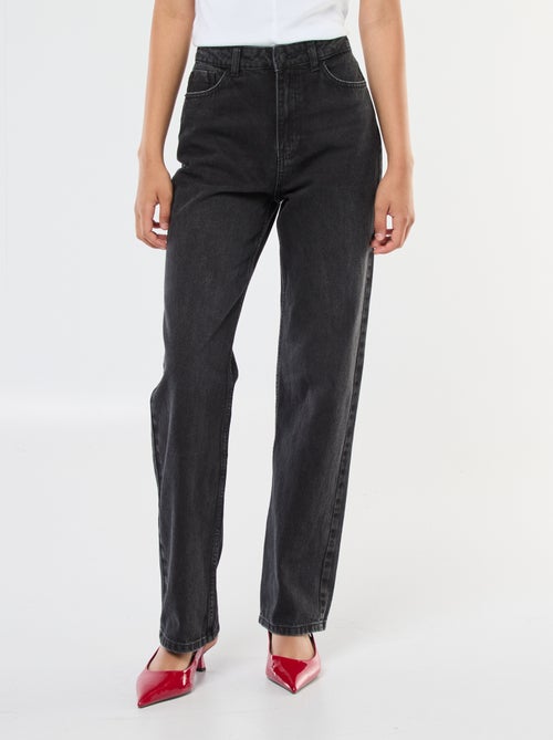 Jean straight taille haute - Kiabi
