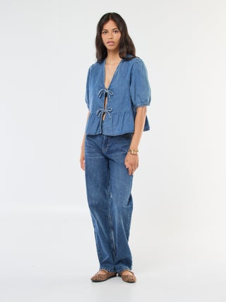 Jean straight taille haute
