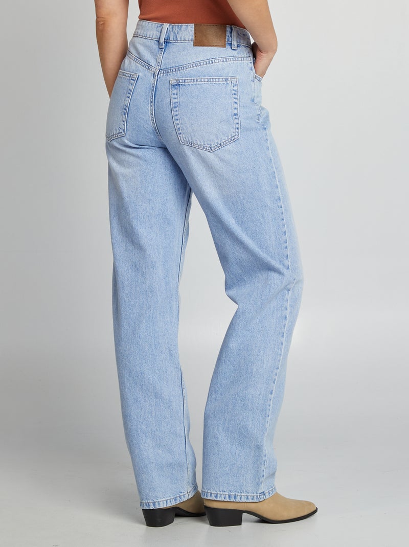Jean straight uni Double stone - Kiabi