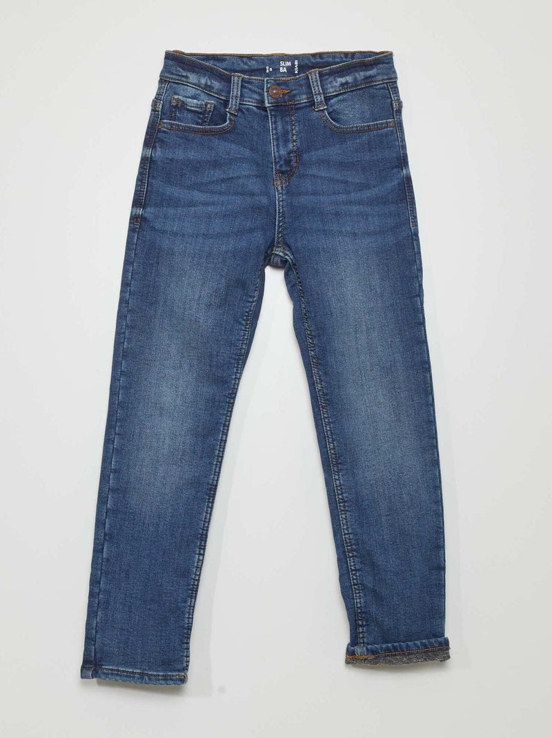 Jean stretch doublé Bleu - Kiabi