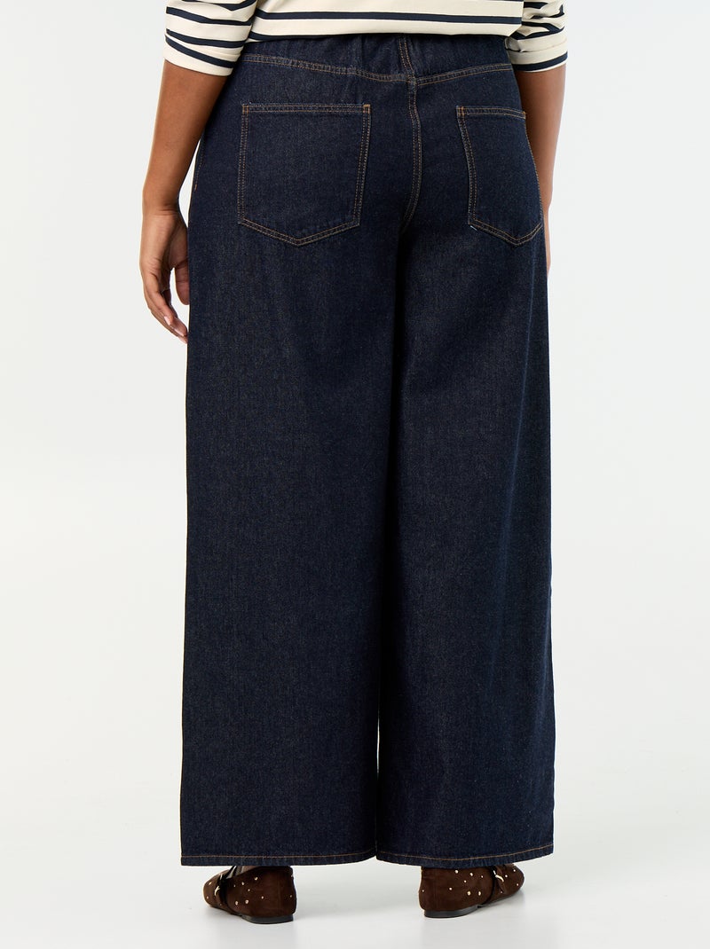 Jean super wide leg à 5 poches Bleu - Kiabi