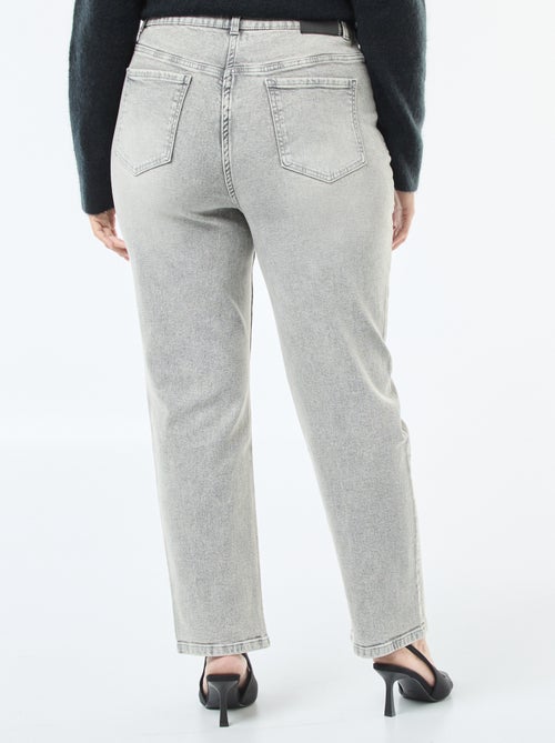 Jean taille haute avec strass - Kiabi