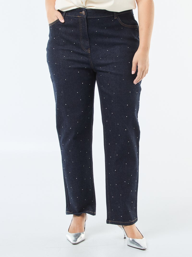 Jean taille haute avec strass Rince - Kiabi