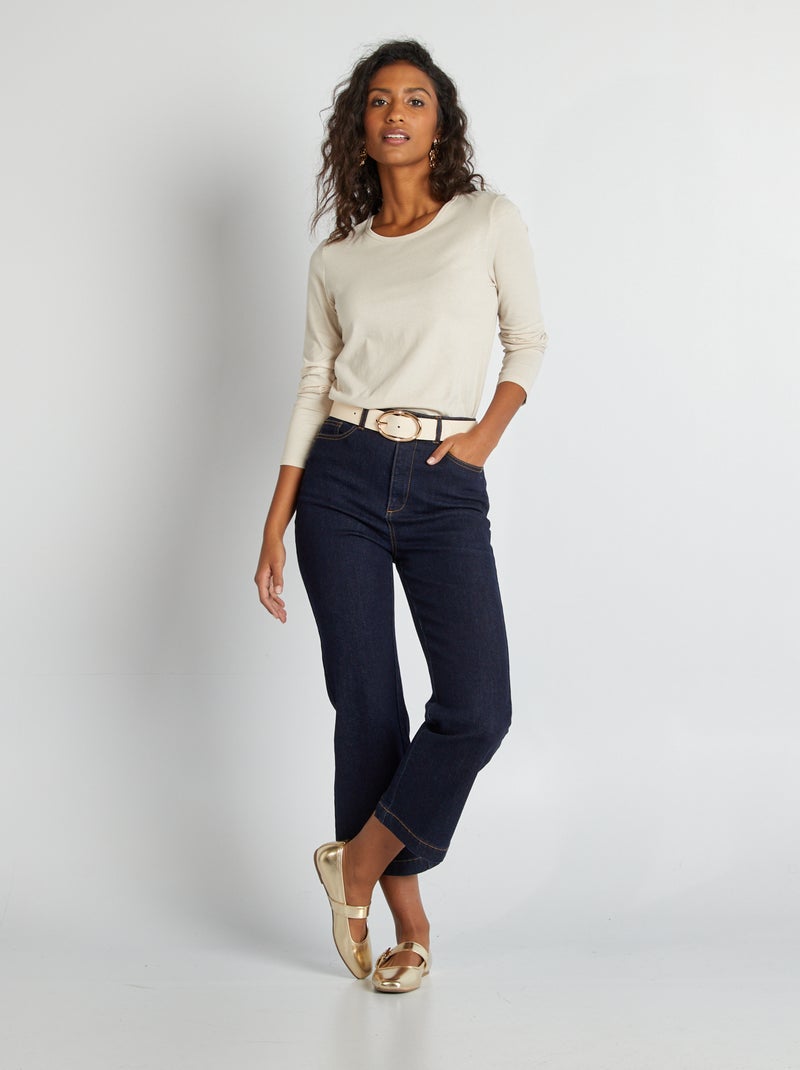 Jean Brunello Cucinelli Taille Haute Conique - Bleu Denim Taille US 2 - Occasion Parfait état
