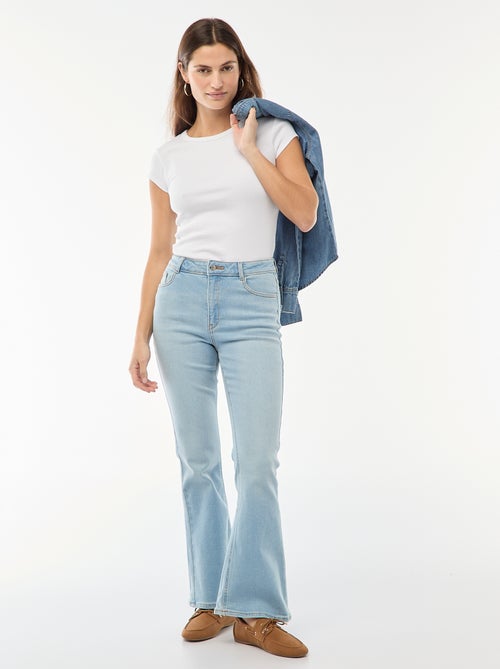 Jean taille haute coupe flare/bootcut - L34 - Kiabi
