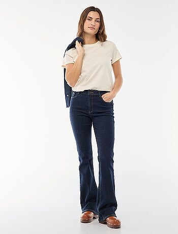 Jean taille haute coupe flare/bootcut - L34