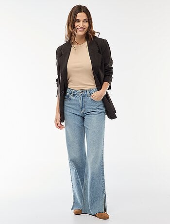 Jean taille haute coupe flare/bootcut
