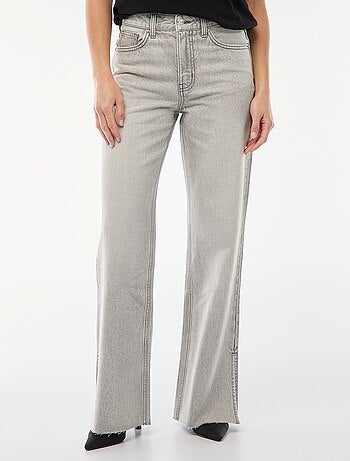 Jean taille haute coupe flare/bootcut