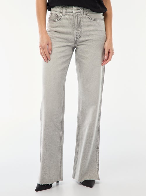 Jean taille haute coupe flare/bootcut - Kiabi