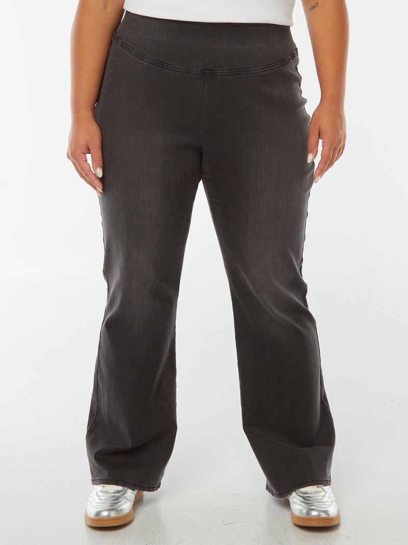 Jean taille standard 'Carmakoma' coupe flare/bootcut Noir - Kiabi